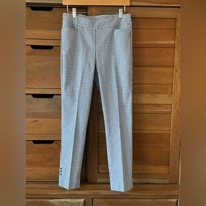Chico’s Size 0 Brigitte So Slimming Blue Gingham Pants (Standard Size 4)